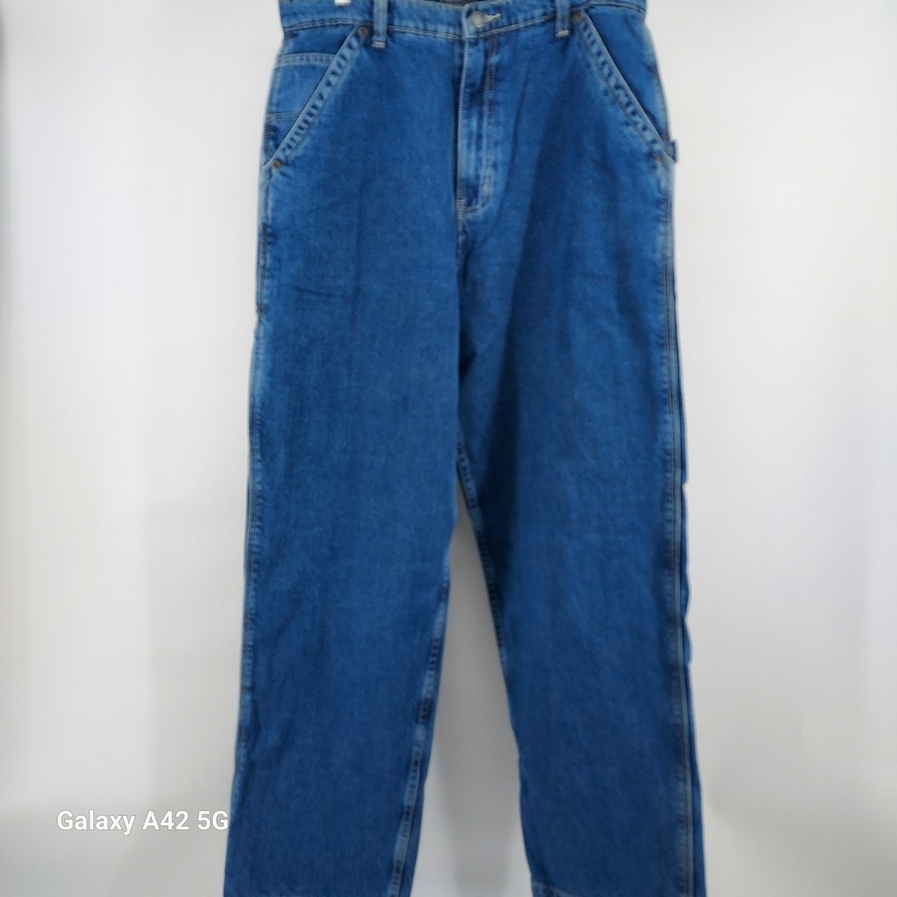 ARMY NAVY Carpenter Jeans Flannel Lined Titanium Denim Waist 33 Inseam 32 - Picture 8 of 10